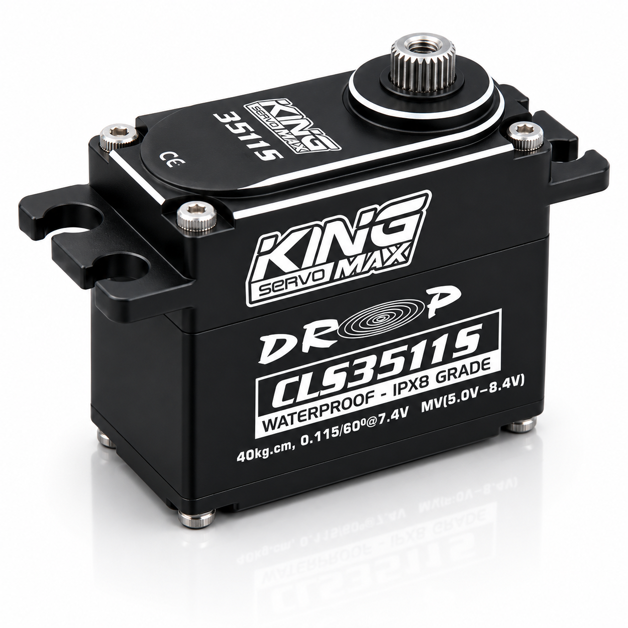 KingMax CLS3511S HV Coreless Waterproof Servo | 45.5kg-cm – Gator RC