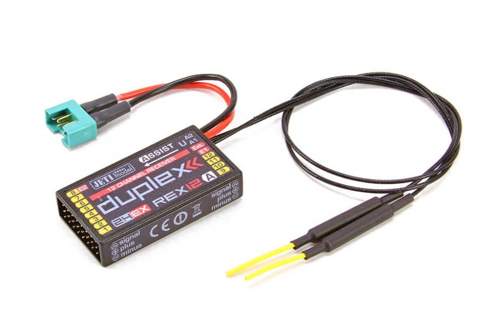 Jeti Duplex EX R12 REX Assist EPC 2.4GHz Receiver w/Telemetry