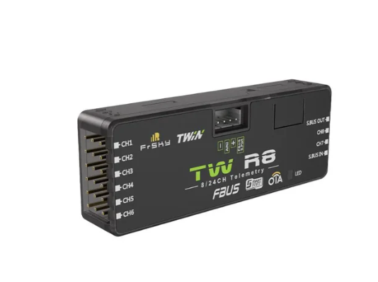FrSky Twin TW R8 Dual 2.4GHz Receiver with 8 Channel Ports