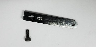 Servo Arm, 1.5" (38mm) x 2.5mm/4-40, JR / Spektrum 23T Aluminum, Black (Gator), V1