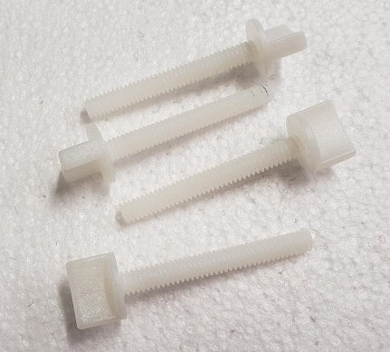 Wing Bolt, 1/4 x 20 x 2", Nylon, White 4 Pack (Gator)