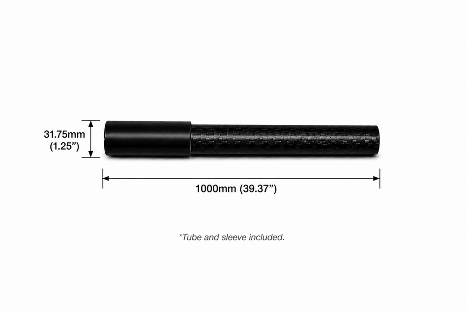Gator RC 1.25" (31.75mm) x 39.37" (1000mm) Carbon Fiber Wing Tube & Sleeve – GC1007