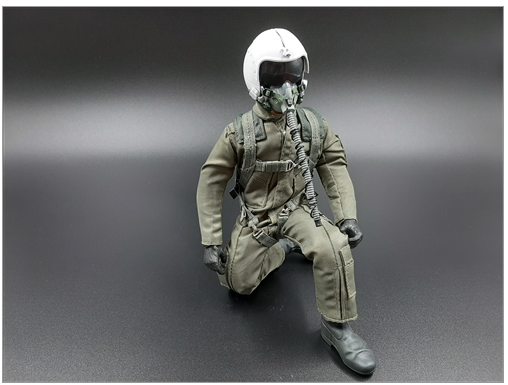 Modern Jet RC Pilot Figure 10 Inch 1/6 - 1/7 (Green with White Helmut)