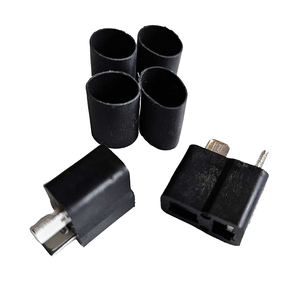 WSD1315  Ultra Plug HB, High Temp, Black, Female 2-Pack, with 1/4" Heat Shrink, for 10-12 Gauge Wire