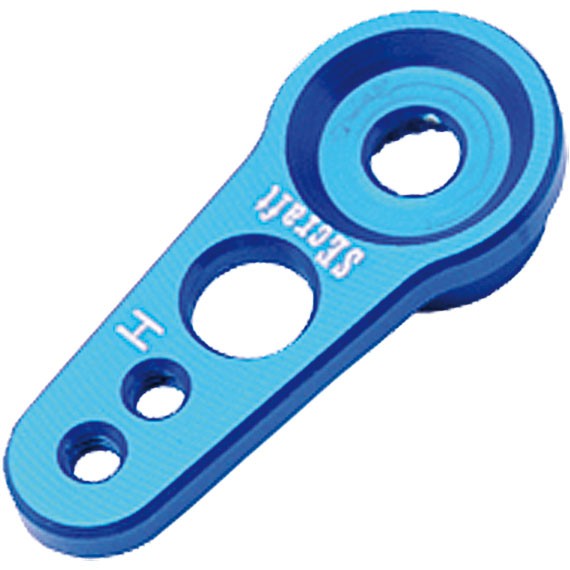 Servo Arm, 15mm (.59") M2 Hitec 24T Aluminum, Blue Secraft V1