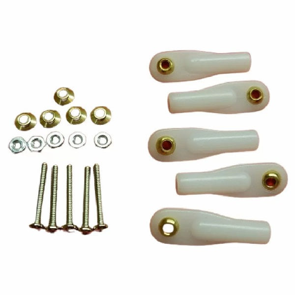 Ball Link, 2mm, 4-40 Brass Ball, White 5 Pack (Gator)