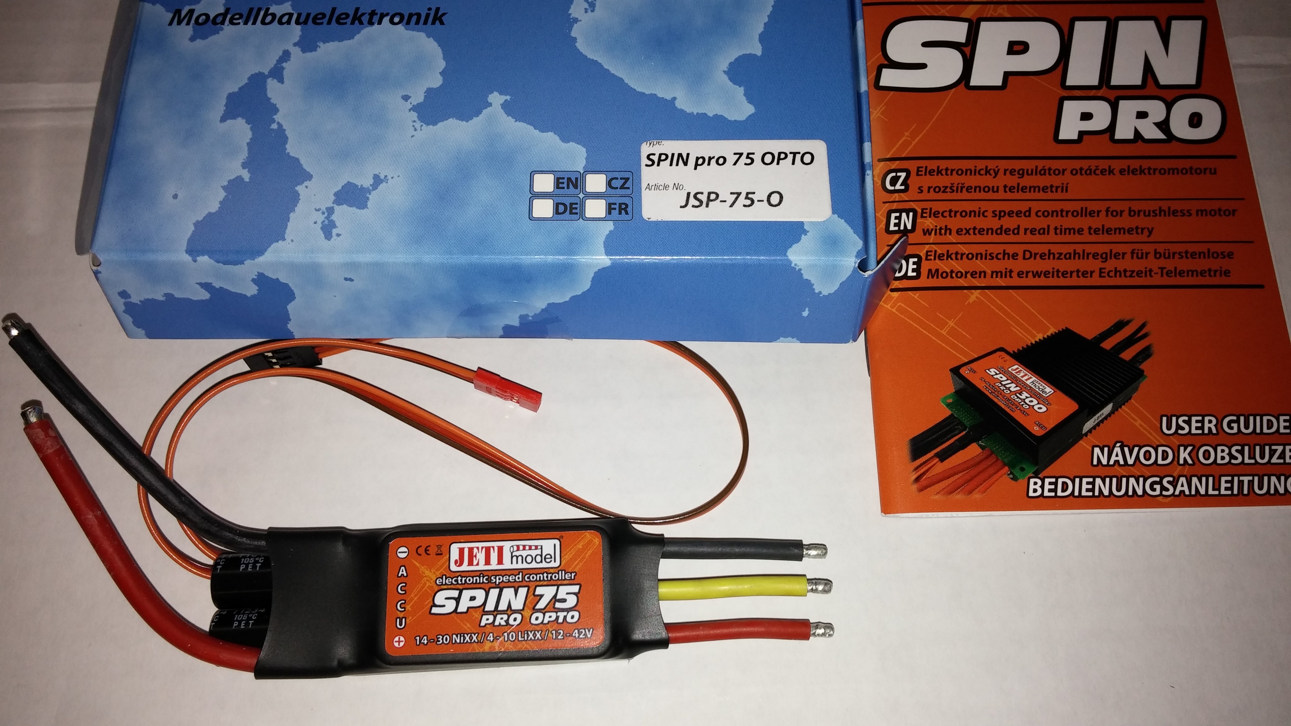 Jeti Spin Pro 75 Opto ESC JETI SPIN Pro-750 – Gator RC