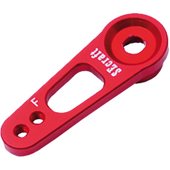 Servo Arm, 22mm (.86") M2 Futaba 25T Aluminum, Red (Secraft V1)