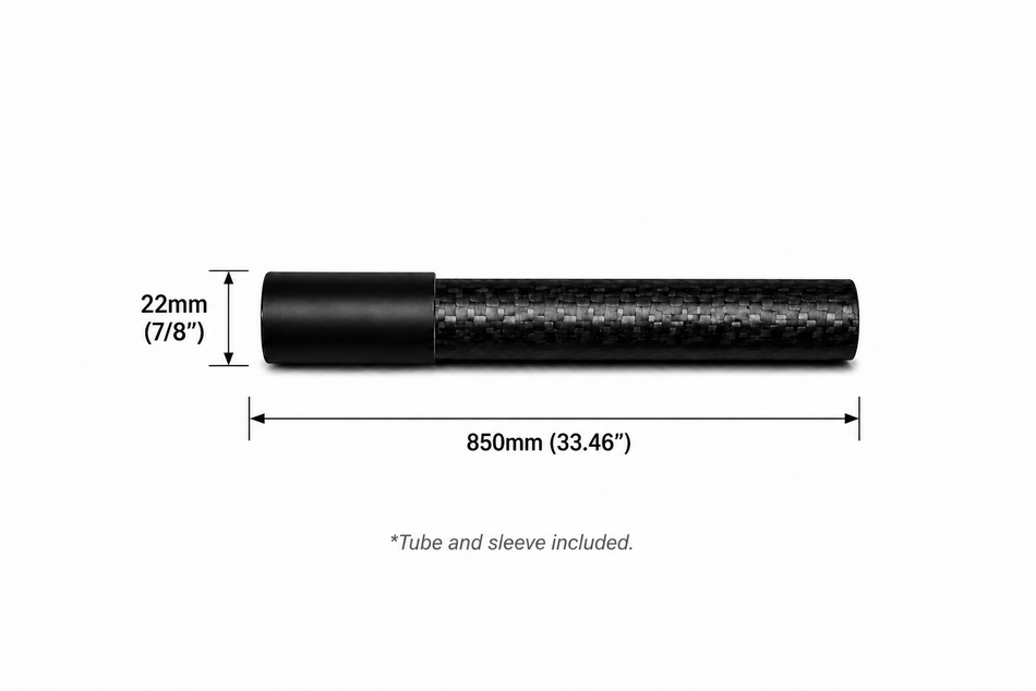 Gator RC 7/8" (22mm) x 33.46" (850mm) Carbon Fiber Wing Tube & Sleeve – GC1001