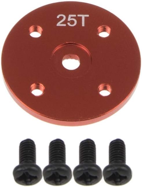 Servo Arm, 9mm (.35") x 4-40 Round, Futaba 25T Aluminum, Red (Gator)