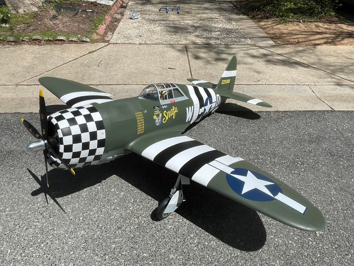Top RC Hobby P-47 Thunderbolt RTF Ready-To-Fly RC Model Plane (400mm) (Mode 2 Top RC Hobby P-47 Thunderbolt RTF Ready-To-Fly RC Model Plane (400mm) (Mode 2