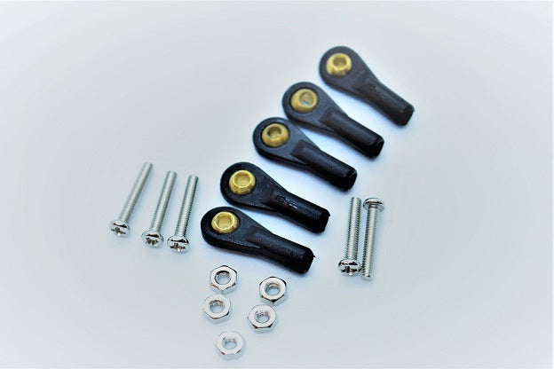 Ball Link, 2mm Brass Ball, Black 5 Pack (Gator)