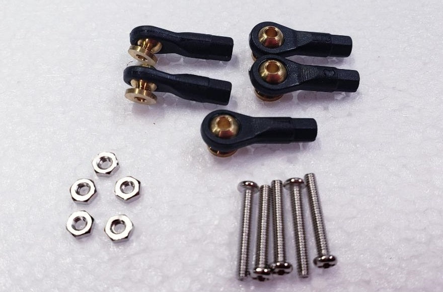 Ball Link, 2mm Brass Ball with Integrated Standoff, Black 5 Pack (Gator)