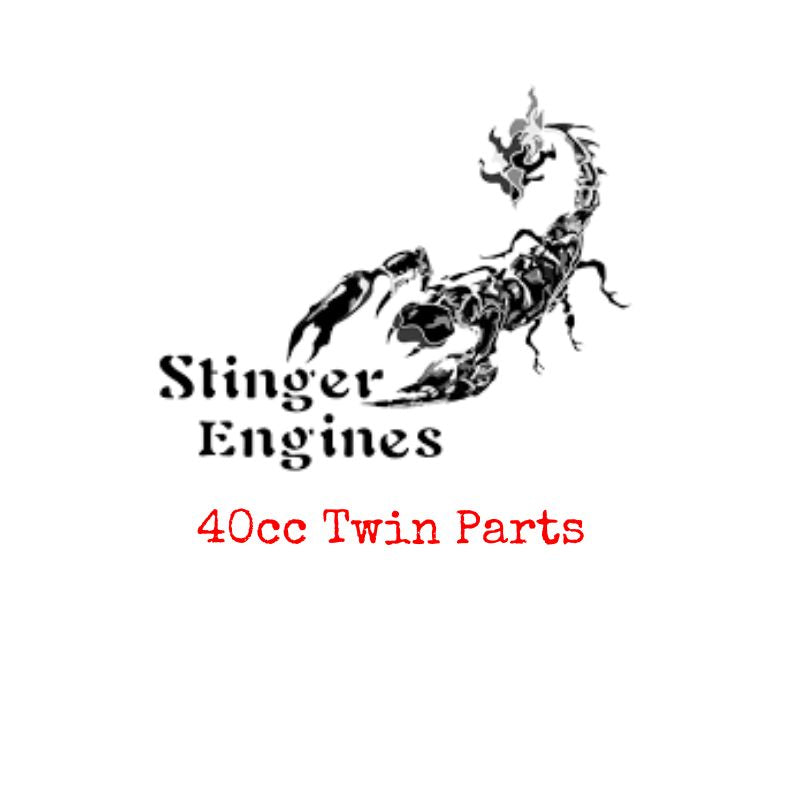 Stinger Engines logo with a scorpion graphic on a white background