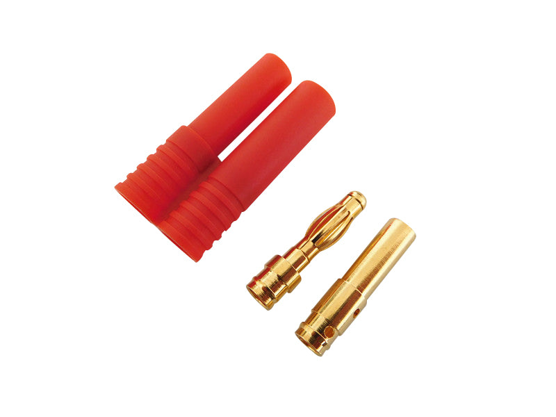 Bullet Connector Pair, 4mm HXT Gold Plated (1 pack)