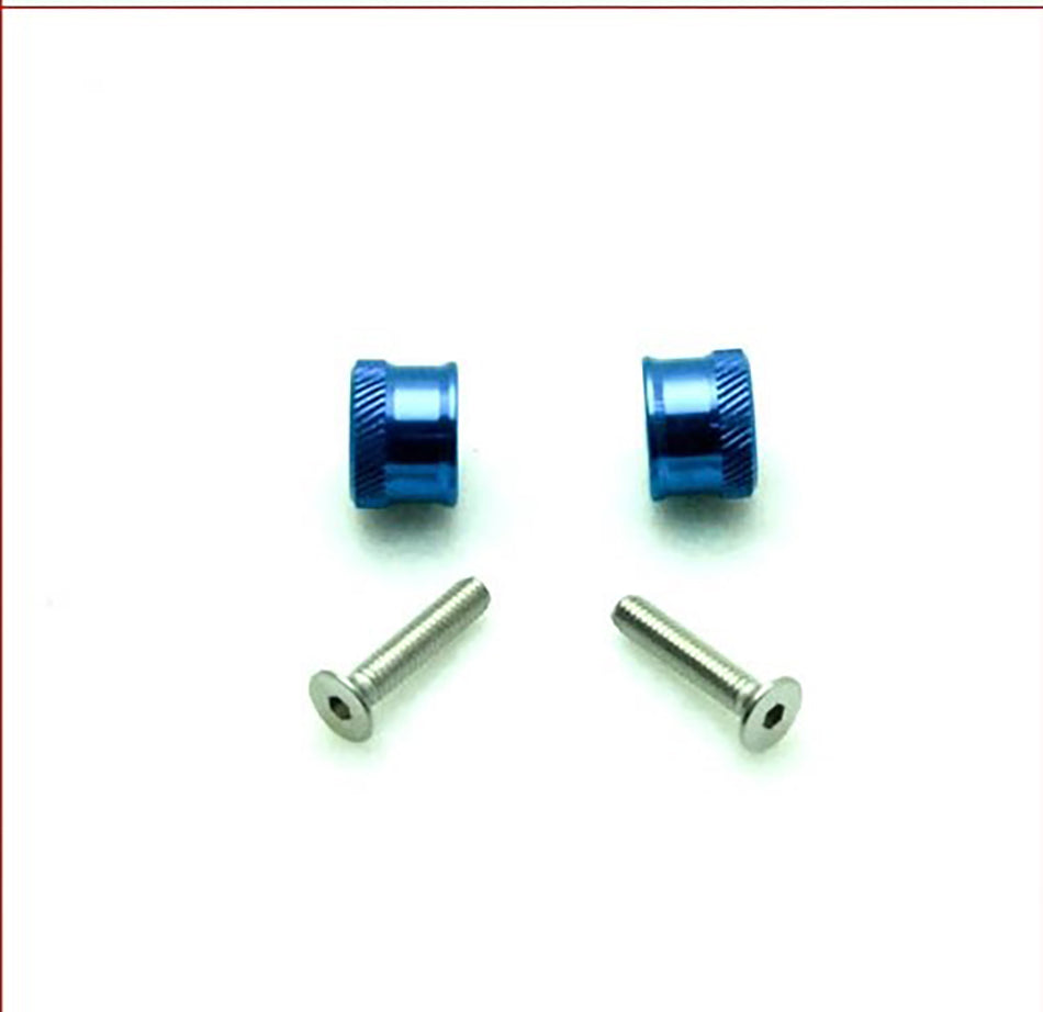Wing Bolts, 4mm Blue, Pair (Secraft)
