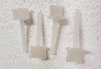 Wing Bolts, 4mm x 30mm Nylon, White 4 Pack (Gator)