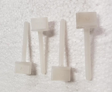 Wing Bolts, 4mm x 45mm Nylon, White 4 Pack (Gator)