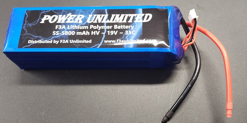 5S, 5800mAh, HV 35C Lipo Battery, Ultra Light (Power Unlimited)