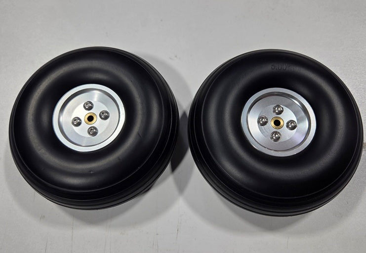 Polyurethane (PU) Aluminum Hub Wheel Set (various sizes), Gator-RC
