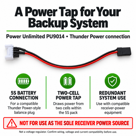5S-to-2S Receiver Power Tap, Thunder Power chart