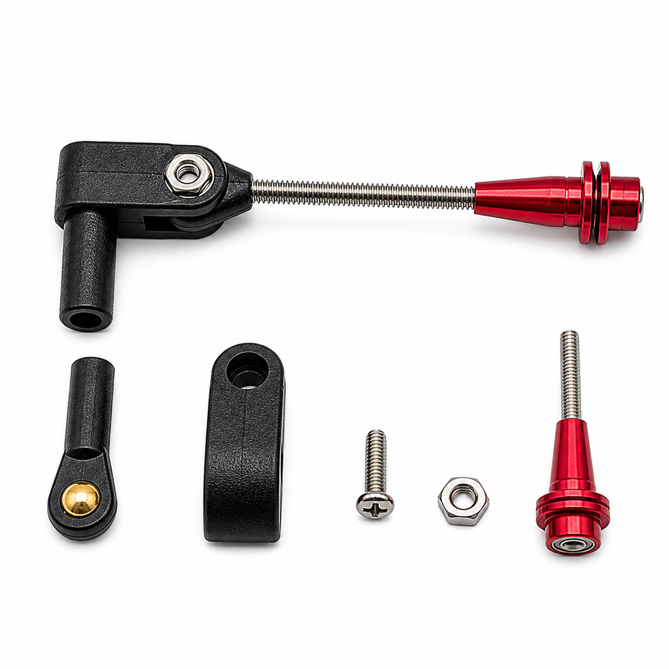 Gator RC 70mm Adjustable Control Horn Assembly – Aluminum Red (w/ 3mm Pushrod)