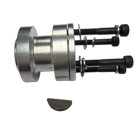 Metal mechanical component with springs and a small metal piece on a white background. 35cc Parts for Stinger Engines