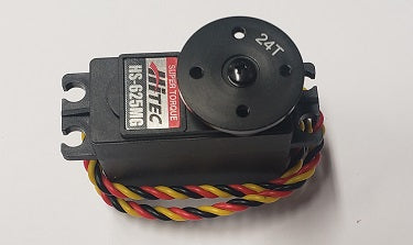 Servo Arm, 9mm (.35") x 4-40 Round, Hitec 24T Aluminum, Black (Gator)