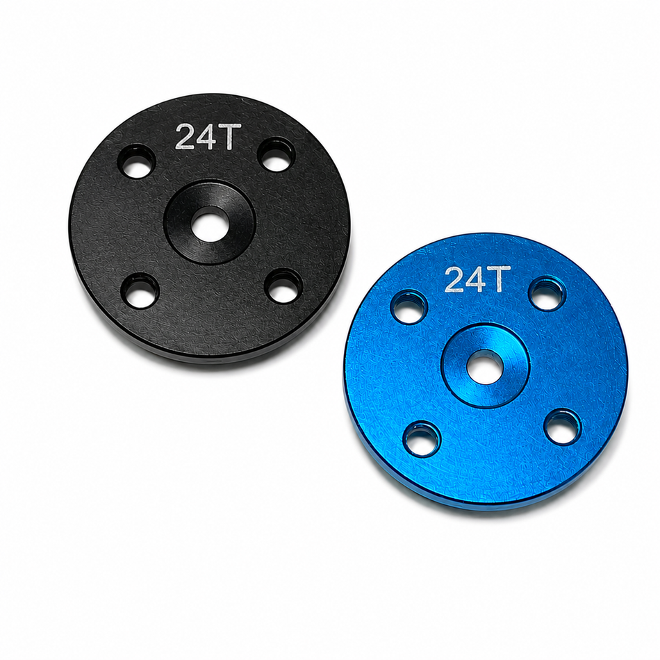 Gator RC Round Aluminum Servo Arm 9mm (0.35") 4-40 Hitec 24T Black or Blue