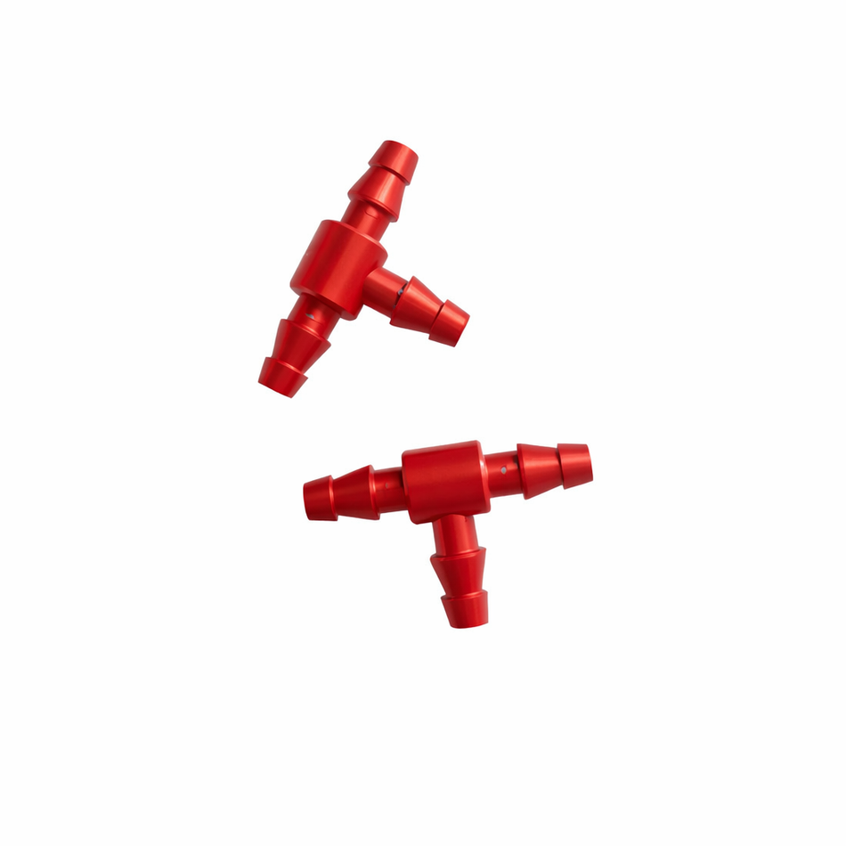 Secraft Fuel T-Fittings for RC Fuel Systems (Red, Blue)
