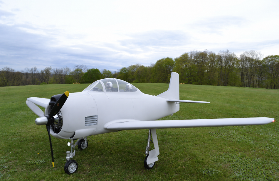 TopRC Model T-28 Trojan (Unpainted, White Primer) - 111" Giant Scale Full Composite ARF