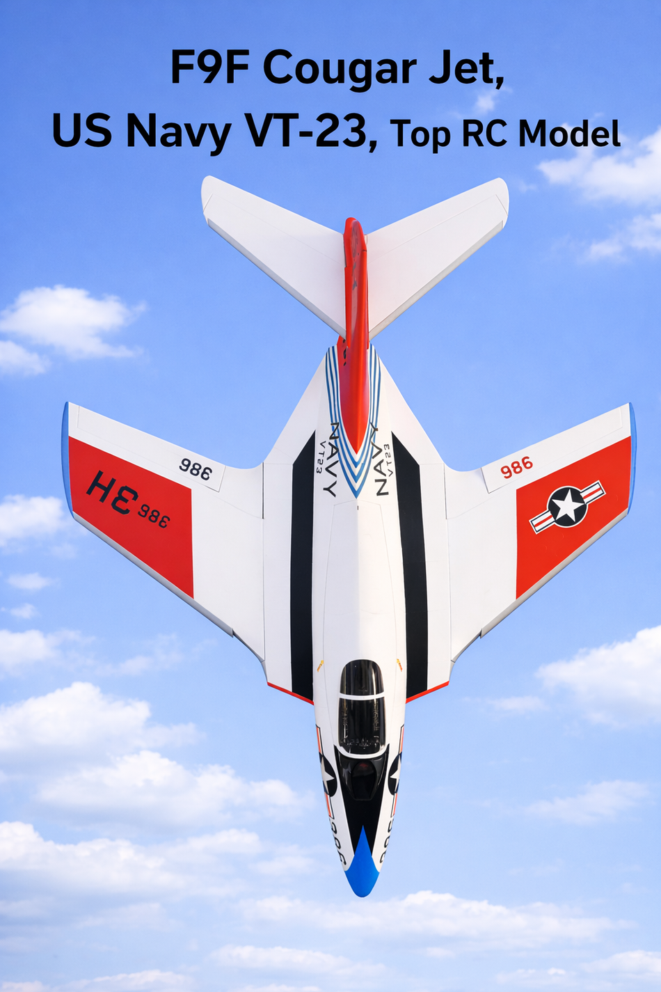 TopRC Model F9F Cougar US Navy VT-23 Giant Scale Full Composite ARF ...