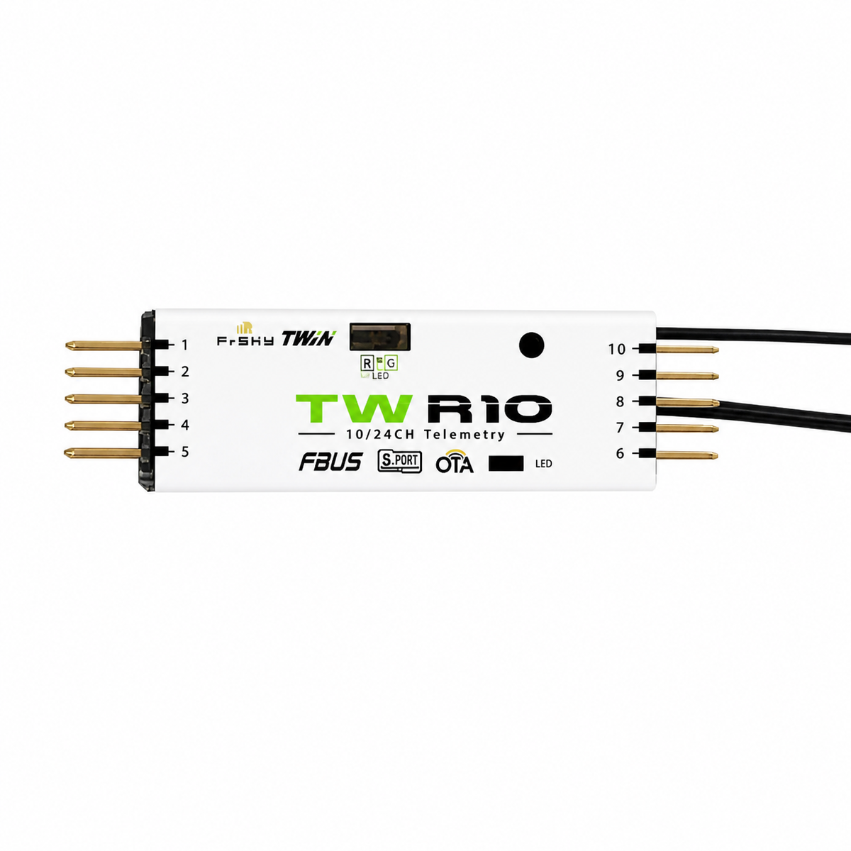 FrSky Twin TW R10 Receiver – Dual 2.4GHz Telemetry (10CH)