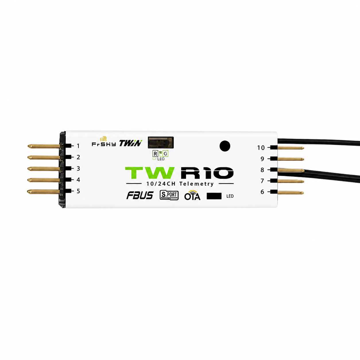 FrSky Twin TW R10 Receiver – Dual 2.4GHz Telemetry (10CH)