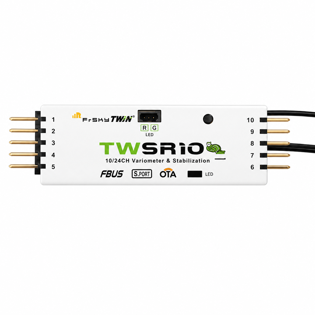 FrSky Twin TW SR10 Stabilized Receiver – Dual 2.4GHz Telemetry (10CH)