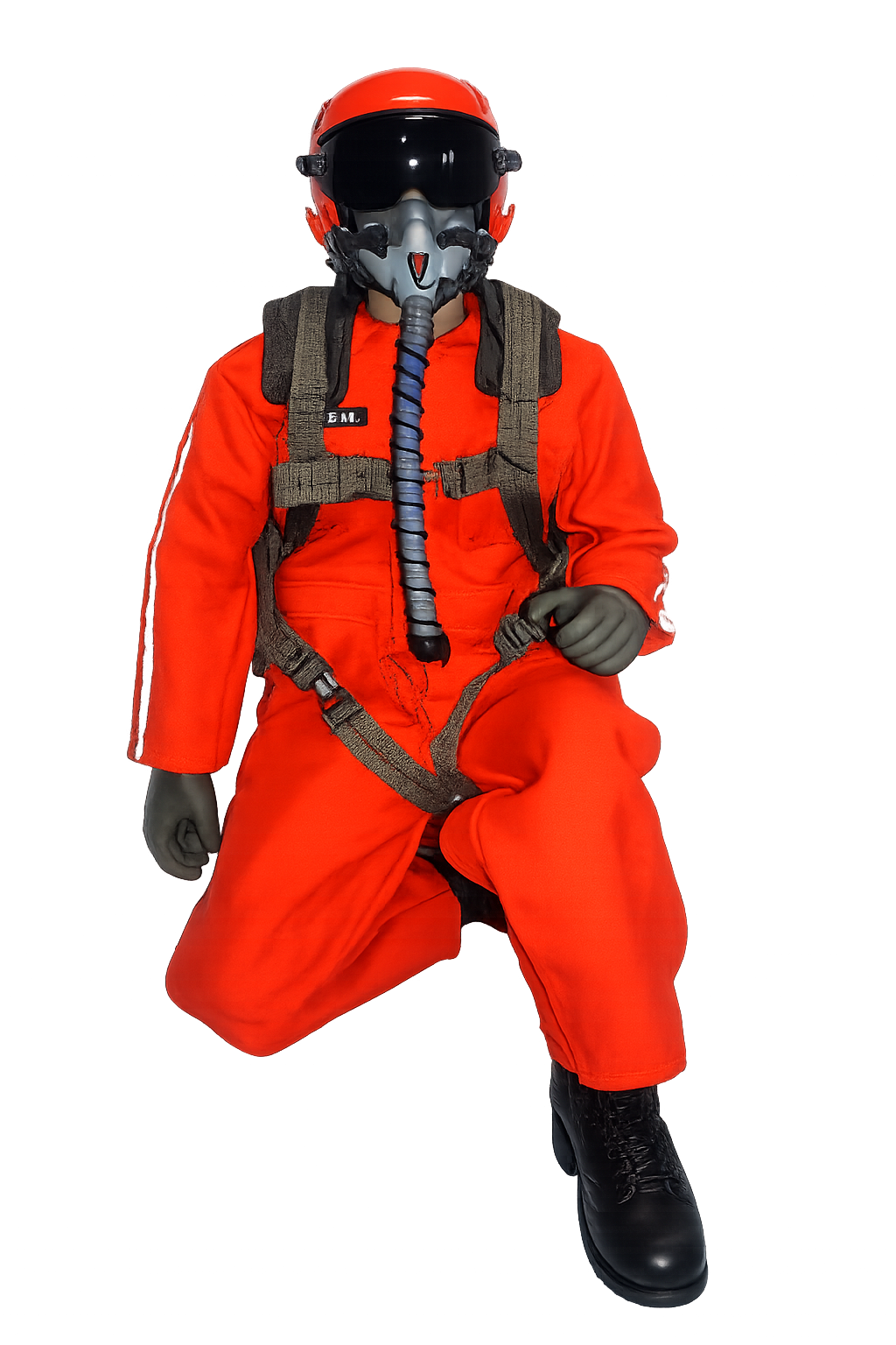 Warbird Pilots 10 inch modern jet pilot figure in orange flight suit 1/7 scale