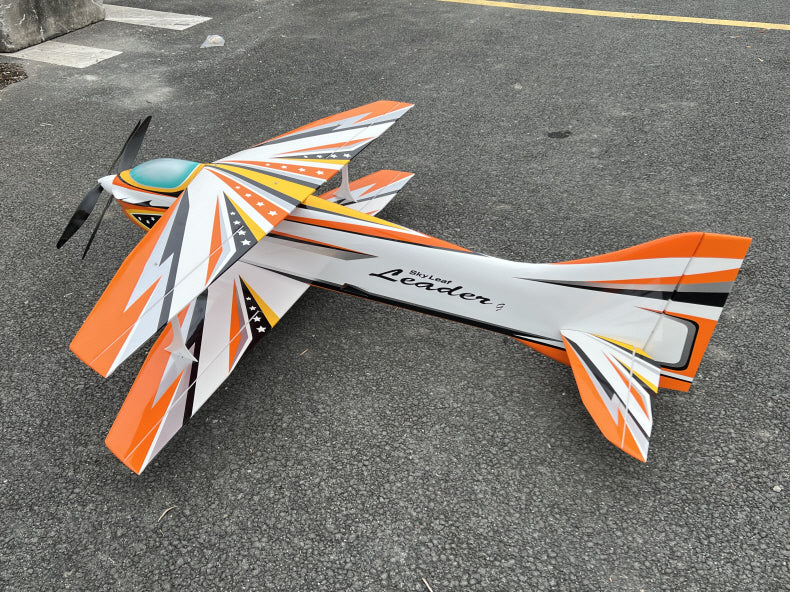 BJ Craft SkyLeaf Leader Biplane In New Orange Scheme