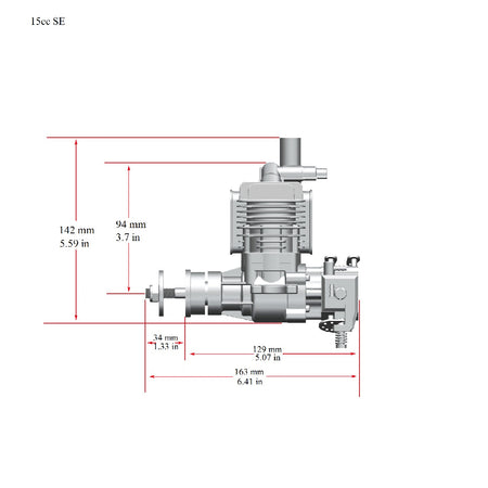 Stinger 15cc SE Gas Engine – Side Exhaust