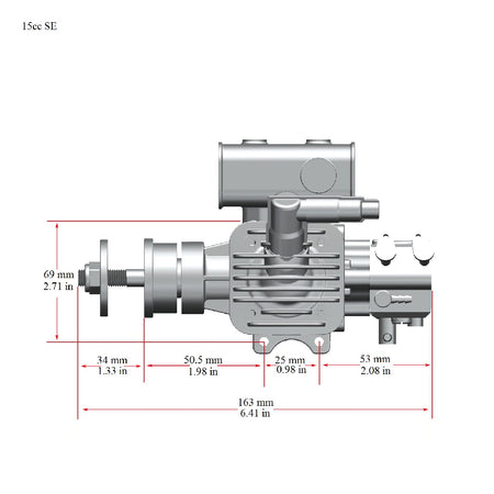 Stinger 15cc SE Gas Engine – Side Exhaust