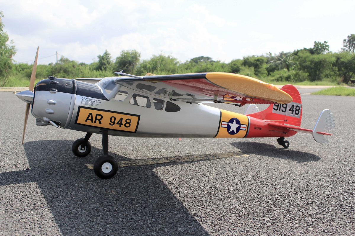 Seagull Models Cessna 195 USAF 90" ARF side view