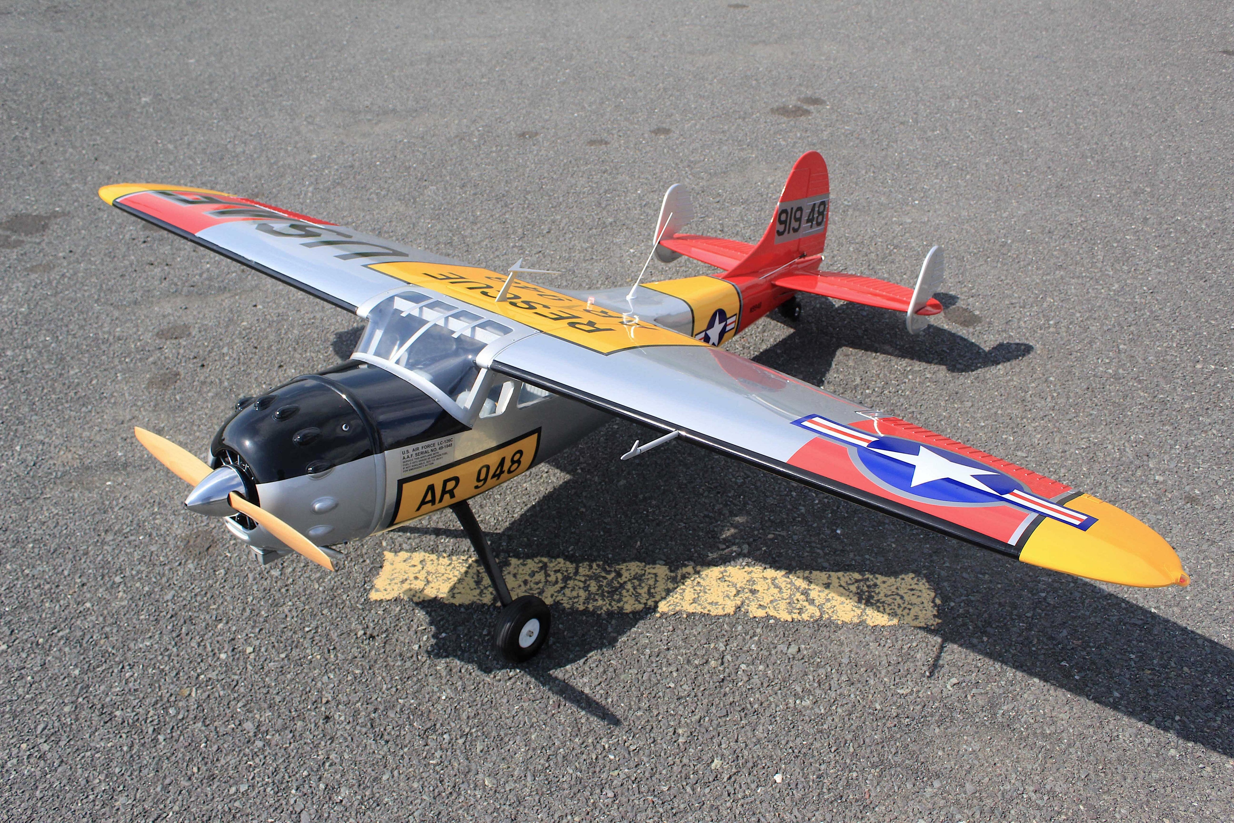 Seagull Models Cessna 195 USAF 90" ARF front view