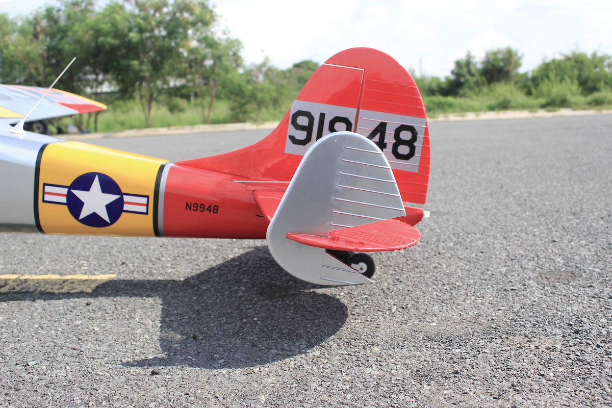 Seagull Models Cessna 195 USAF 90" ARF view of tail