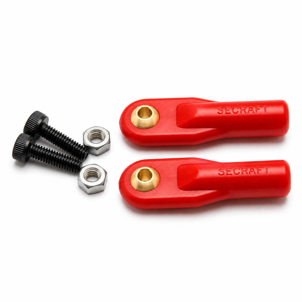 Secraft M2 Brass Ball Links, Red (2 Pack)