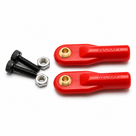 Secraft M2 Brass Ball Links, Red (2 Pack)