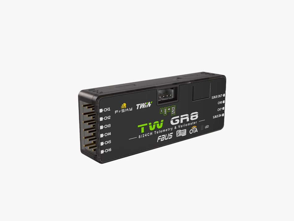 FrSky Twin TW GR8 Dual 2.4GHz Variometer Receiver with 8 Channel Ports