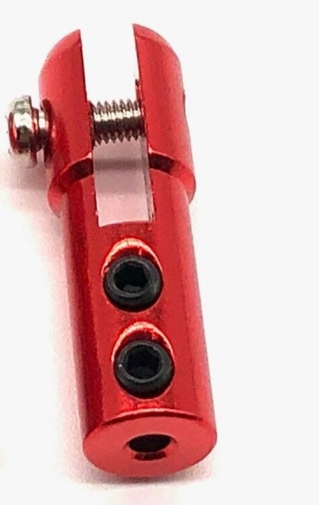 1pc M2/2mm Clevis Aluminum M2 Servo Horn Steering Rod Chuck Connector Red