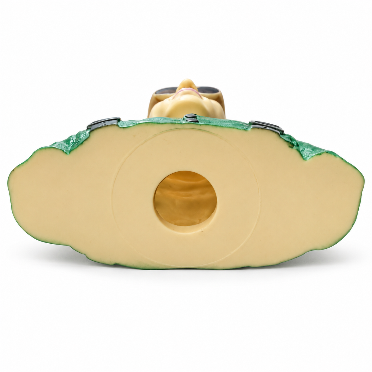 Underside of Gator RC Aviator Ace molded plastic pilot bust