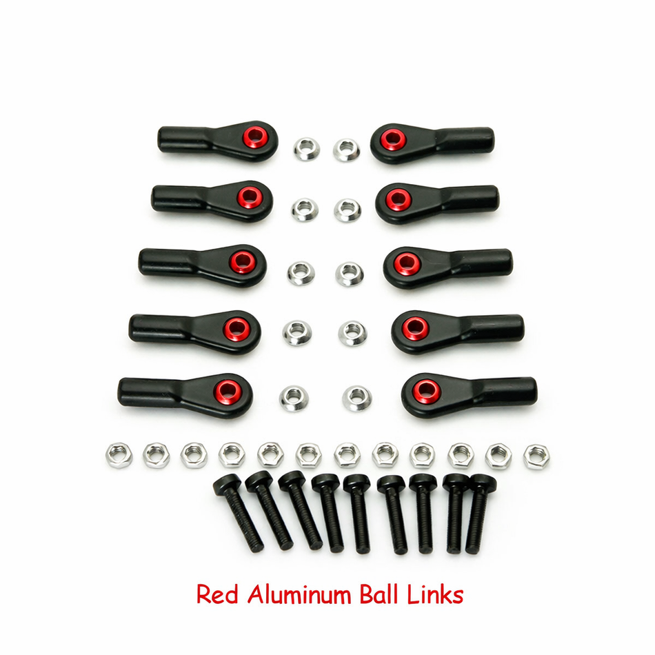 Secraft 4-40 Aluminum Ball Link (10 Pack) – Red, Blue, Silver
