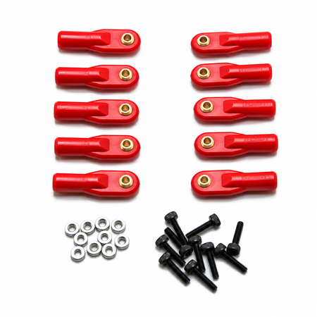 Secraft Ball Links, 2mm Brass Ball, Red, 10 Pack