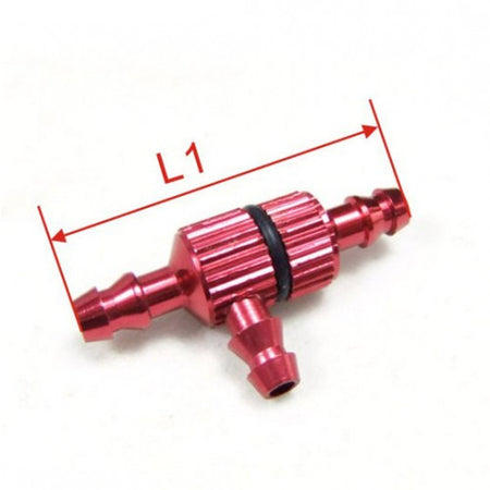 Red Gator RC 3-Way Fuel Line Nozzle with Filter - CNC Aluminum T-Fitting